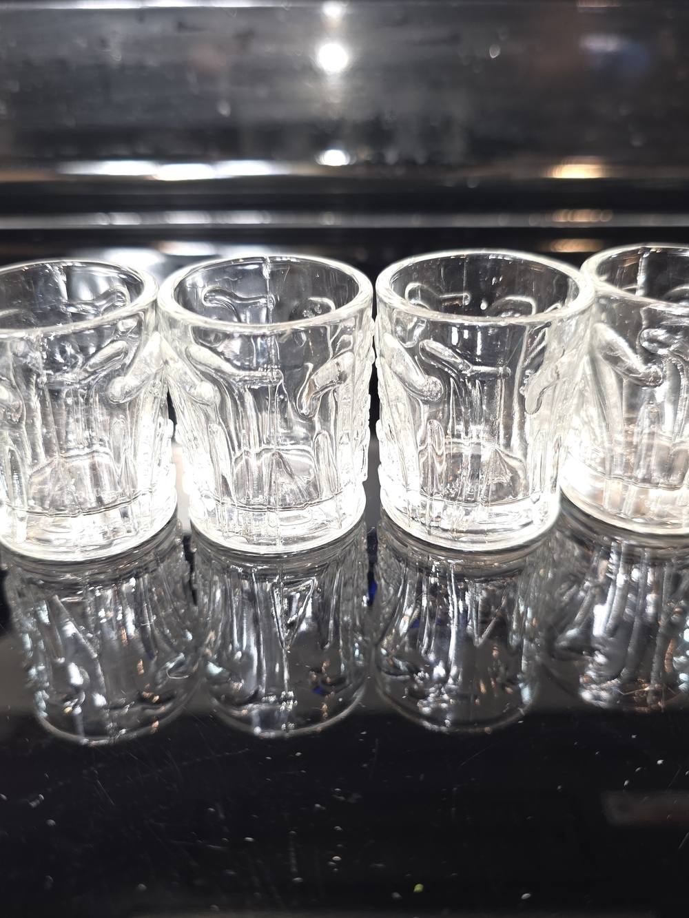 Classic Clear Glass Measuring Shot Glasses — Set of 4 - Picture 5 of 16